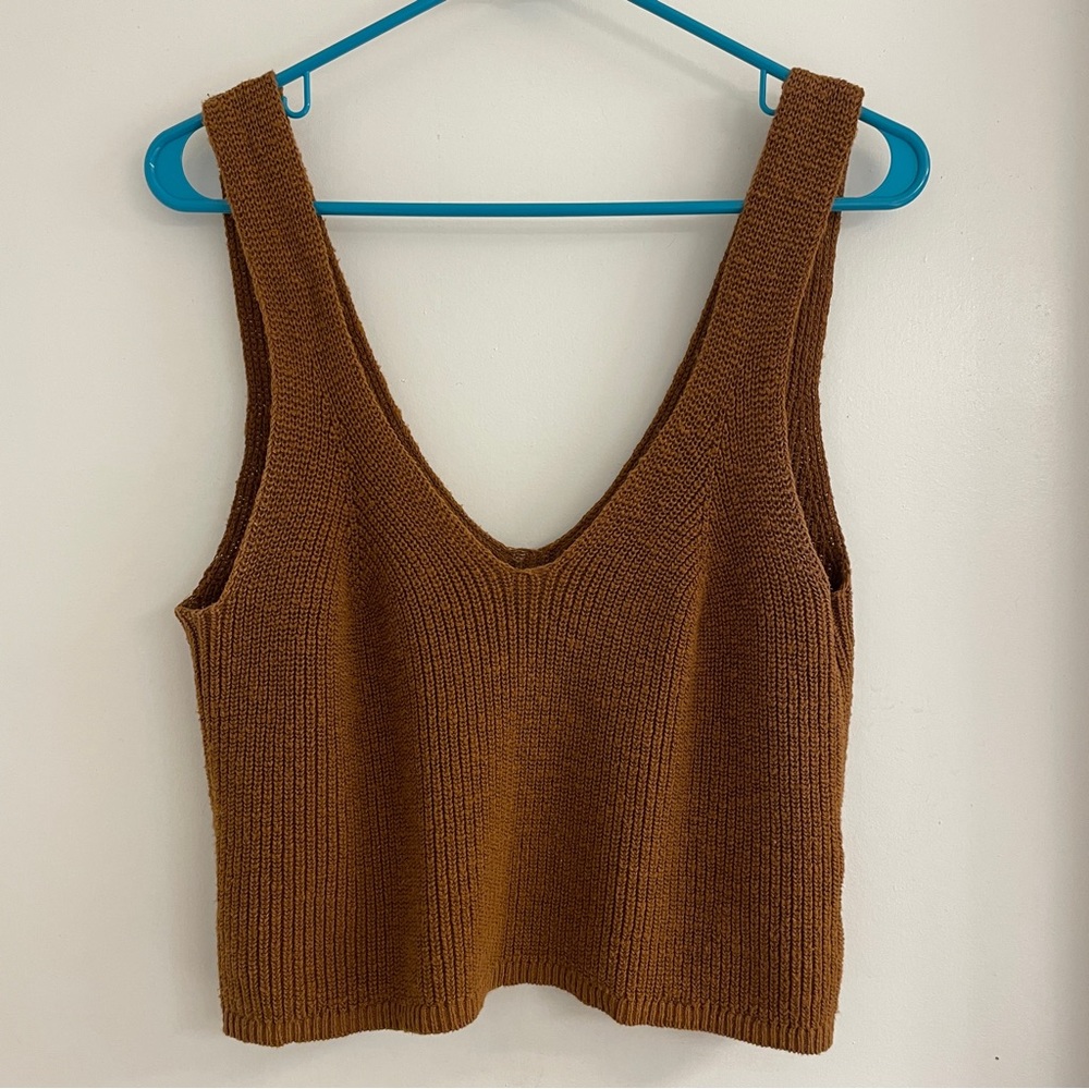 Madewell - Golden brown knitted tank - Size M